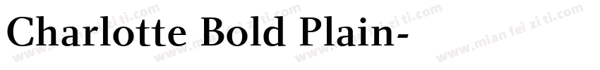 Charlotte Bold Plain字体转换